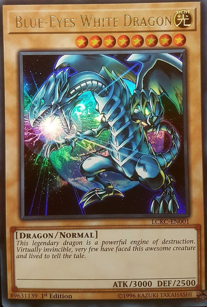 Blue-Eyes White Dragon (Version 3) [LCKC-EN001] Ultra Rare – Fandemonia Ltd