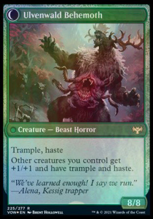 Ulvenwald Oddity // Ulvenwald Behemoth [Innistrad: Crimson Vow Prerelease Promos] | Fandemonia Ltd