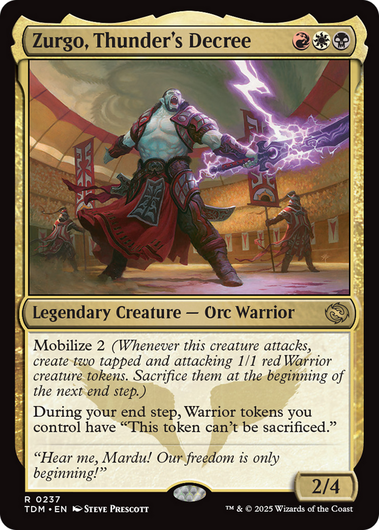 Zurgo, Thunder's Decree [Tarkir: Dragonstorm] | Fandemonia Ltd