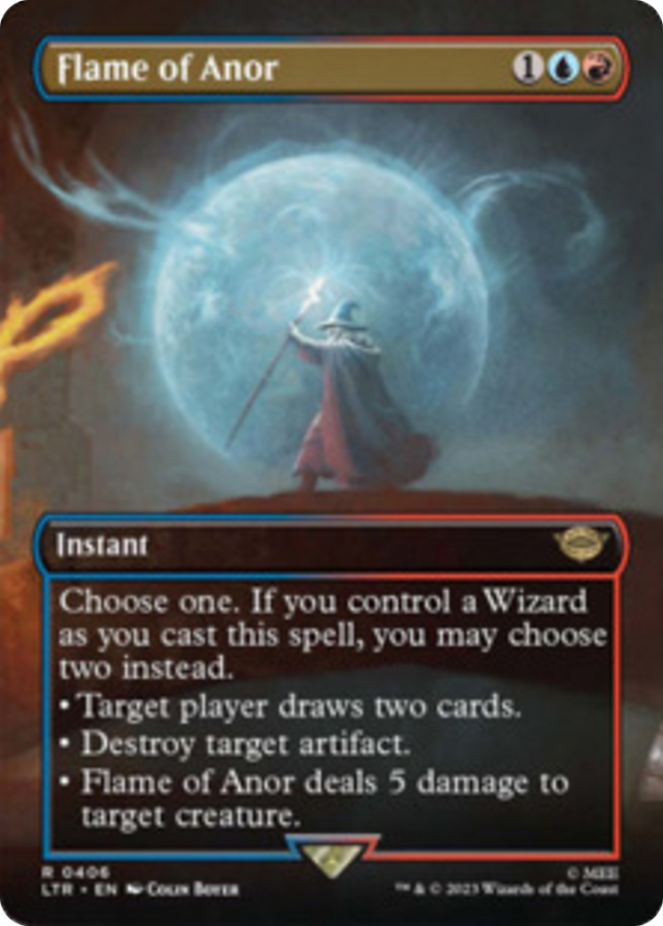 Flame of Anor (Borderless Alternate Art) [The Lord of the Rings: Tales of Middle-Earth] | Fandemonia Ltd