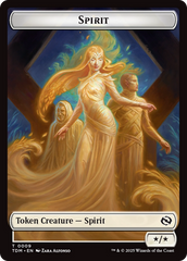 Spirit (0008) // Spirit (0009) Double-Sided Token [Tarkir: Dragonstorm Tokens] | Fandemonia Ltd