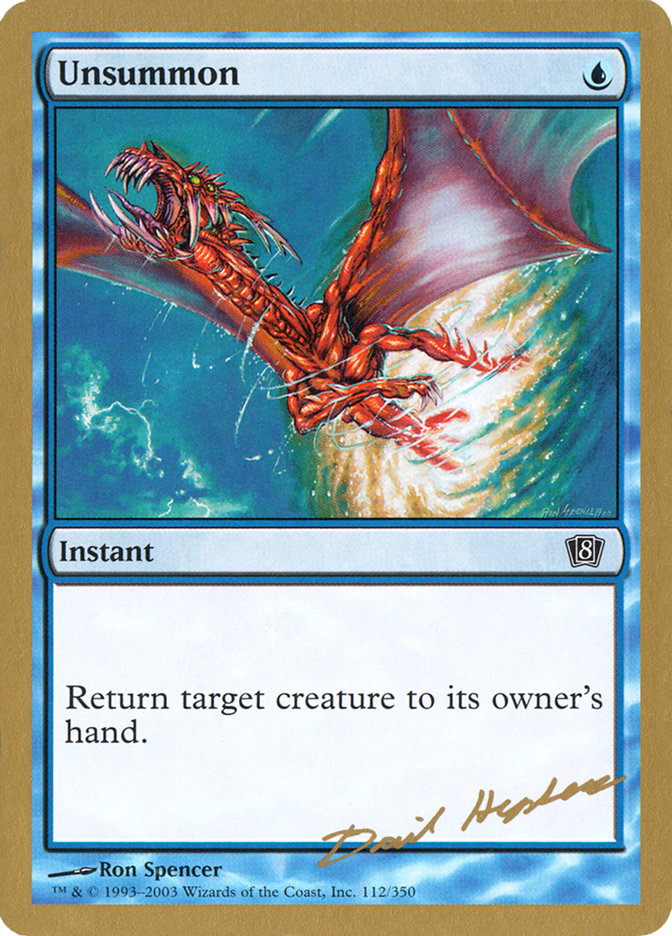 Unsummon (Dave Humpherys) [World Championship Decks 2003] | Fandemonia Ltd