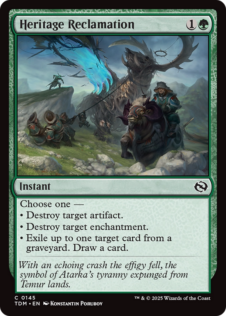 Heritage Reclamation [Tarkir: Dragonstorm] | Fandemonia Ltd