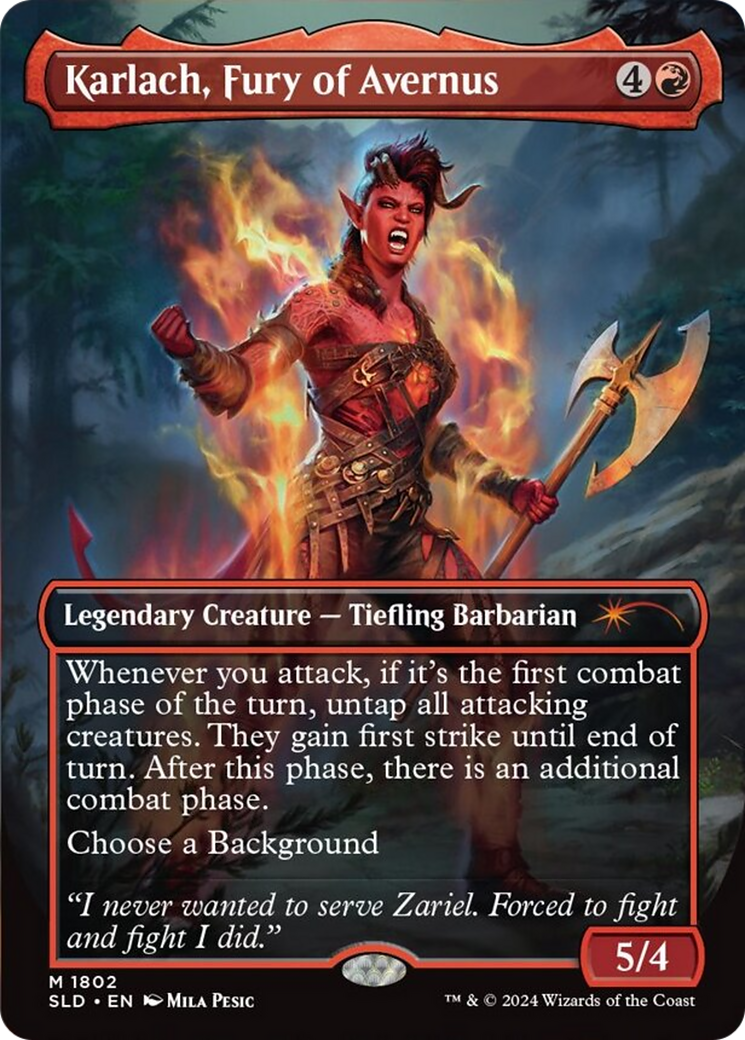 Karlach, Fury of Avernus (Rainbow Foil) [Secret Lair Drop Series] | Fandemonia Ltd
