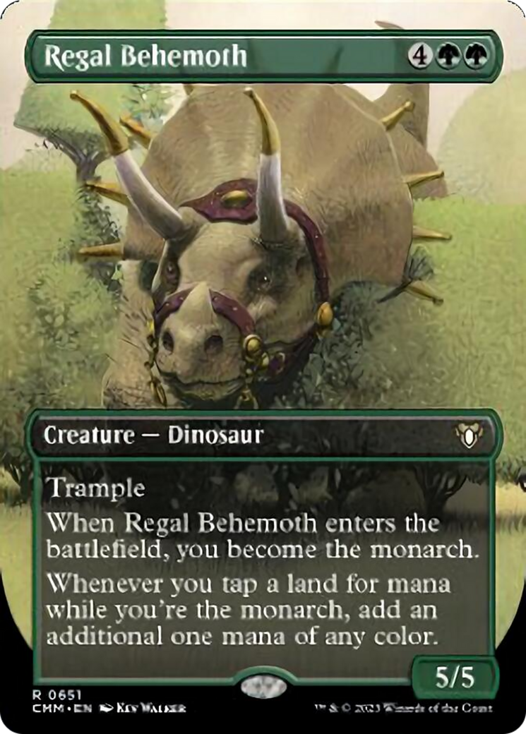 Regal Behemoth (Borderless Alternate Art) [Commander Masters] | Fandemonia Ltd