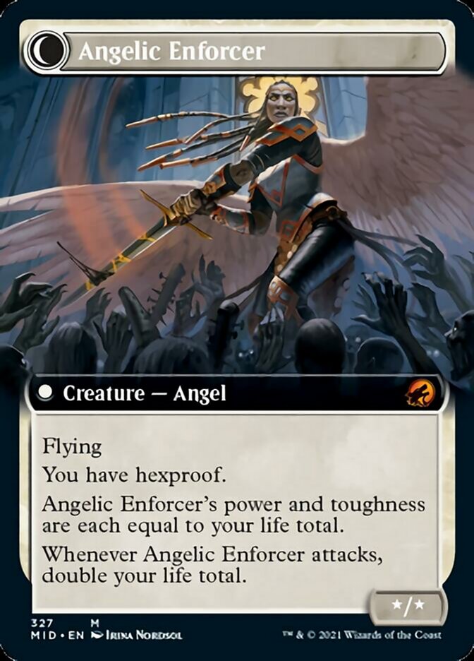 Enduring Angel // Angelic Enforcer (Extended Art) [Innistrad: Midnight Hunt] | Fandemonia Ltd