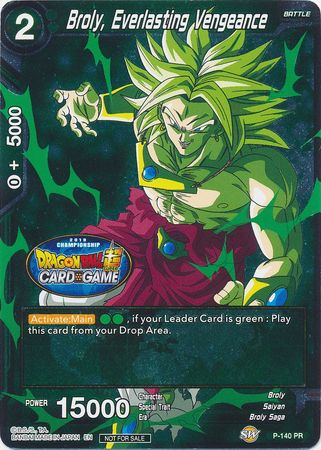 Broly, Everlasting Vengeance (Championship Final 2019) (P-140) [Tournament Promotion Cards] | Fandemonia Ltd