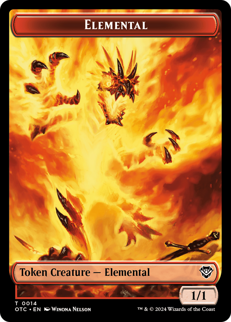 Bird Illusion // Elemental (0014) Double-Sided Token [Outlaws of Thunder Junction Commander Tokens] | Fandemonia Ltd
