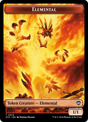 Elemental (0014) // Soldier (0026) Double-Sided Token [Outlaws of Thunder Junction Commander Tokens] | Fandemonia Ltd