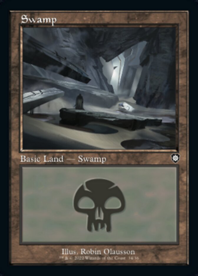 Swamp (034) (Retro) [The Brothers' War Commander] | Fandemonia Ltd