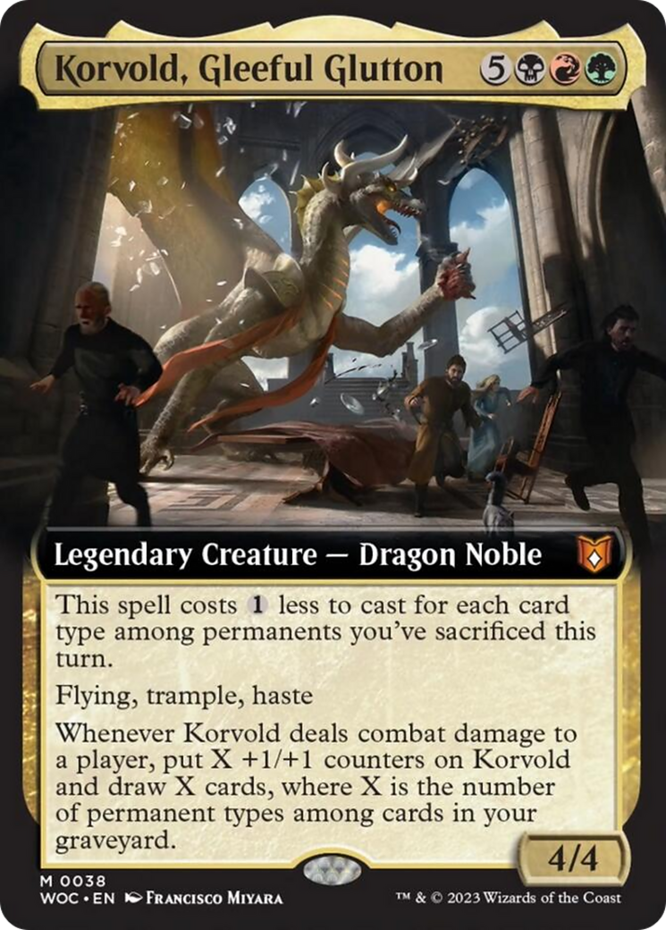 Korvold, Gleeful Glutton (Extended Art) [Wilds of Eldraine Commander] | Fandemonia Ltd