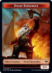 Dwarf Berserker // Tibalt, Cosmic Impostor Emblem Double-Sided Token [Kaldheim Tokens] | Fandemonia Ltd