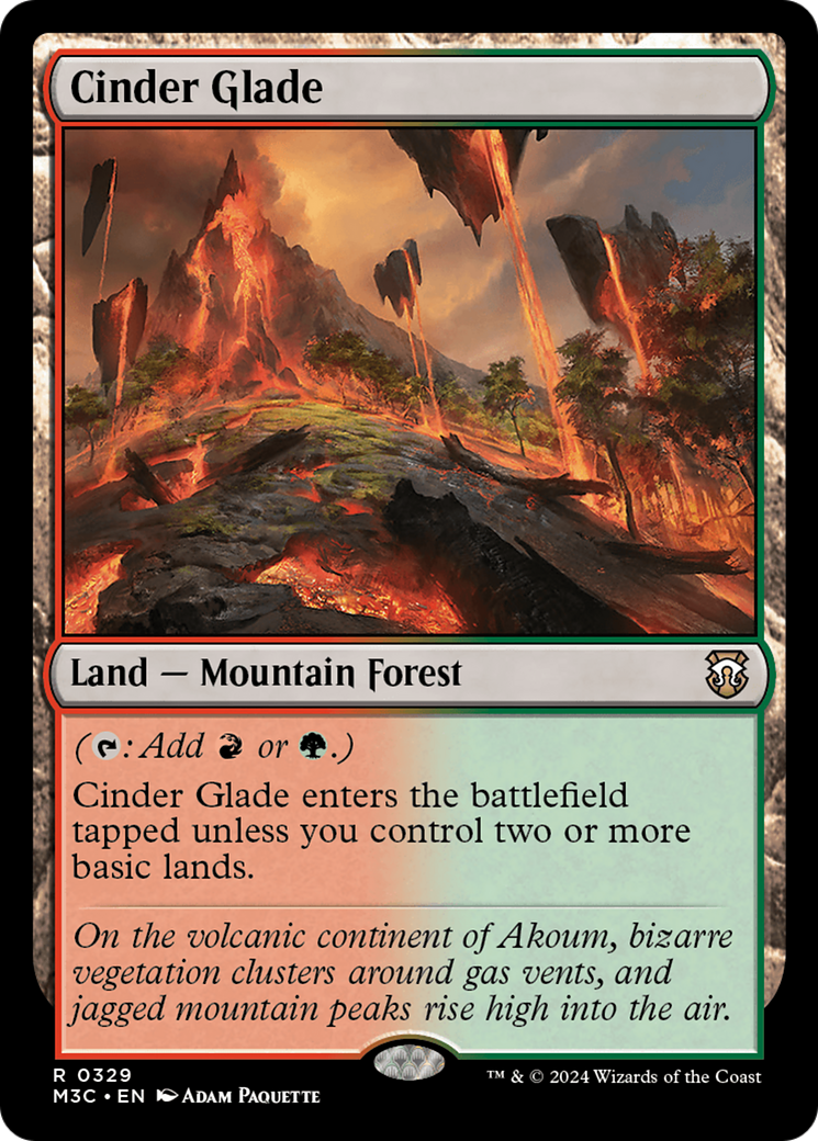 Cinder Glade (Ripple Foil) [Modern Horizons 3 Commander] | Fandemonia Ltd