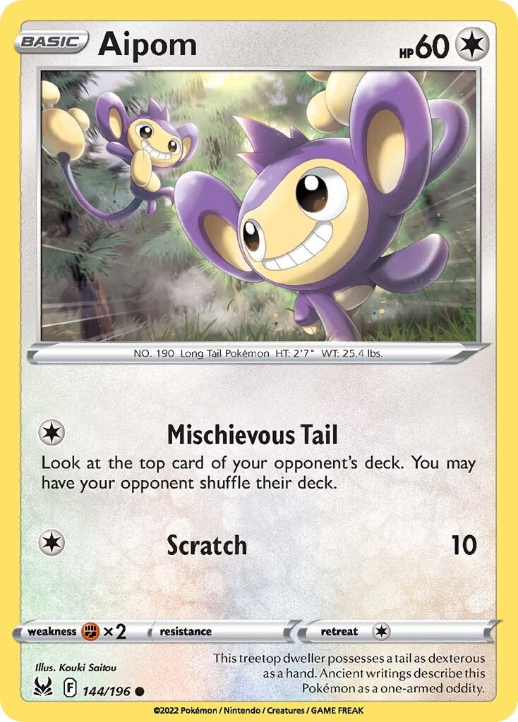 Aipom (144/196) [Sword & Shield: Lost Origin] | Fandemonia Ltd