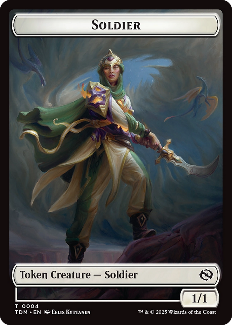 Soldier (0004) // Soldier (0005) Double-Sided Token [Tarkir: Dragonstorm Tokens] | Fandemonia Ltd