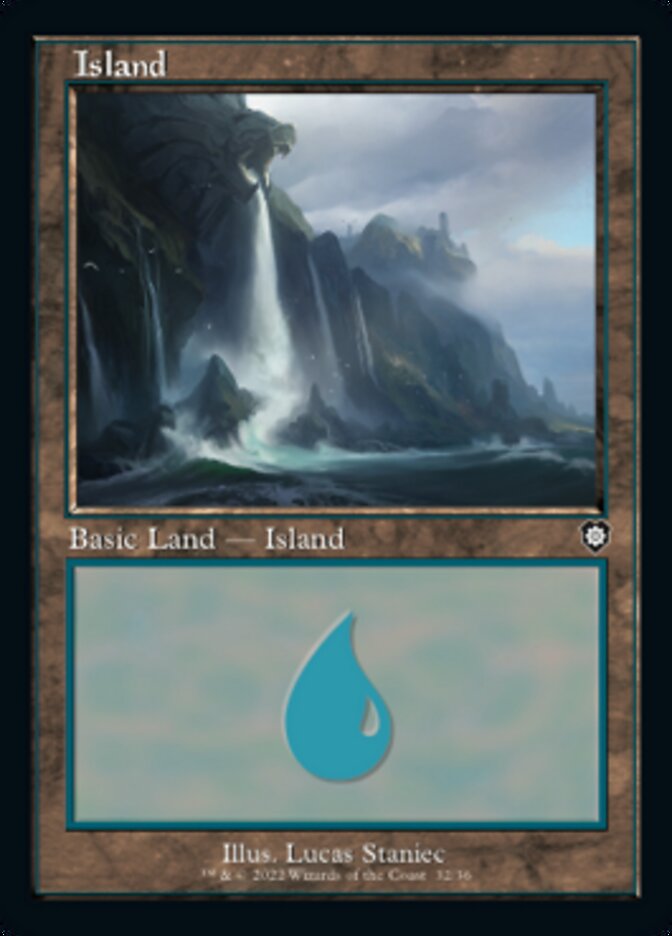 Island (032) (Retro) [The Brothers' War Commander] | Fandemonia Ltd