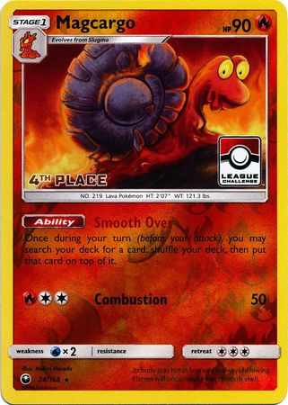 Magcargo (24/168) (League Promo 4th Place) [Sun & Moon: Celestial Storm] | Fandemonia Ltd