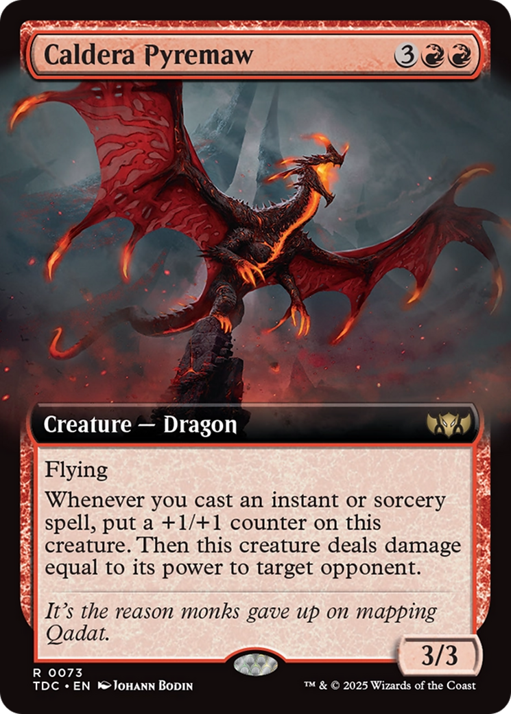 Caldera Pyremaw (Extended Art) [Tarkir: Dragonstorm Commander] | Fandemonia Ltd
