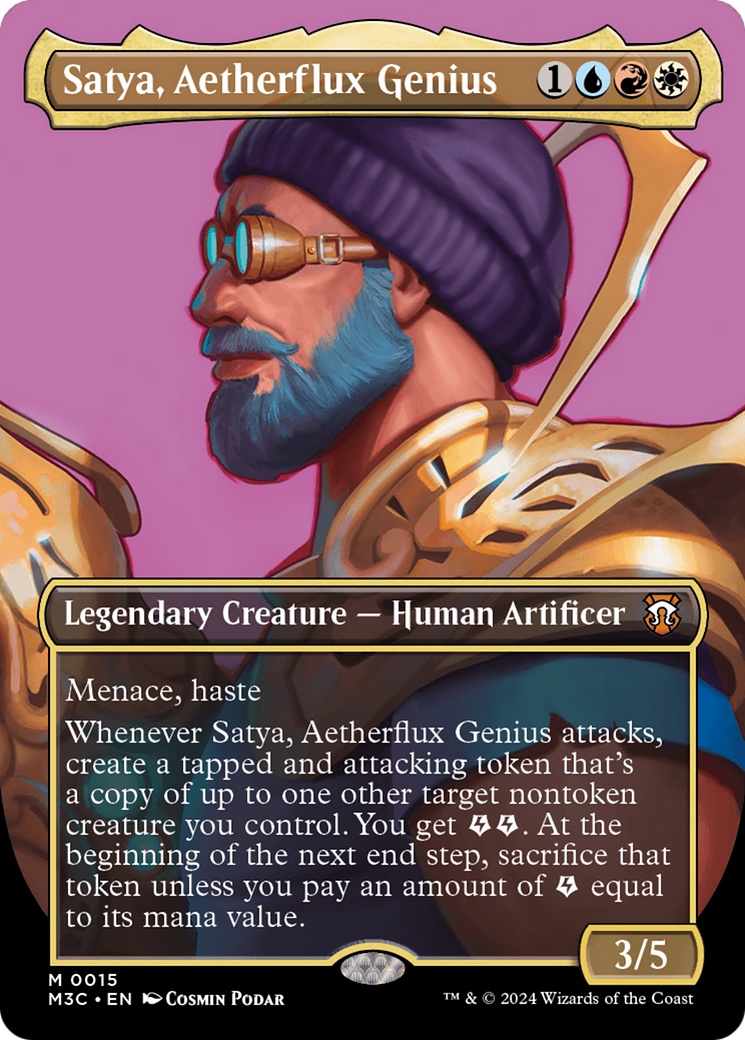 Satya, Aetherflux Genius (Borderless) [Modern Horizons 3 Commander] | Fandemonia Ltd
