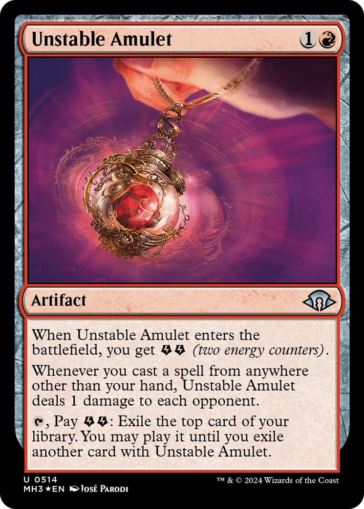 Unstable Amulet (Ripple Foil) [Modern Horizons 3] | Fandemonia Ltd