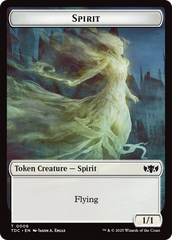 Spirit // Treasure Double-Sided Token [Tarkir: Dragonstorm Commander Tokens] | Fandemonia Ltd