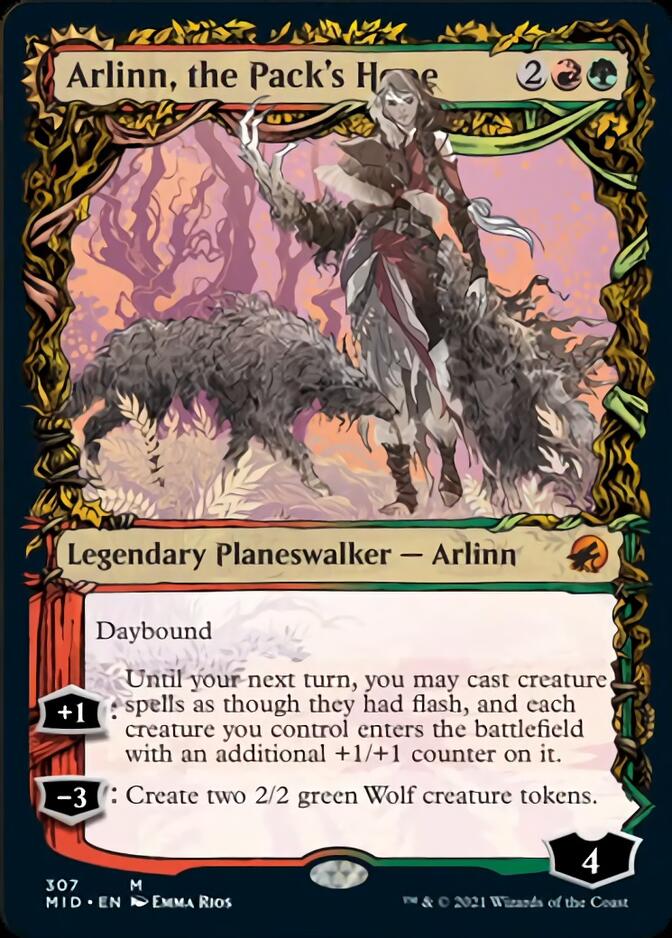 Arlinn, the Pack's Hope // Arlinn, the Moon's Fury (Showcase Equinox) [Innistrad: Midnight Hunt] | Fandemonia Ltd