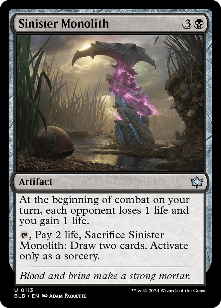 Sinister Monolith [Bloomburrow] | Fandemonia Ltd