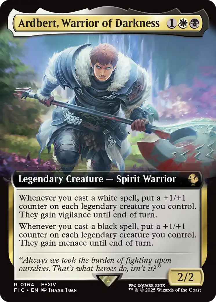 Ardbert, Warrior of Darkness (Extended Art) [FINAL FANTASY Commander] | Fandemonia Ltd