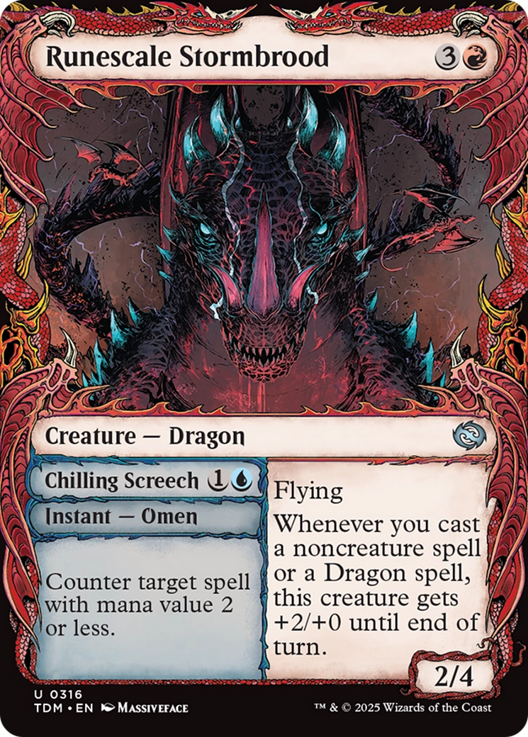 Runescale Stormbrood (Showcase) [Tarkir: Dragonstorm] | Fandemonia Ltd