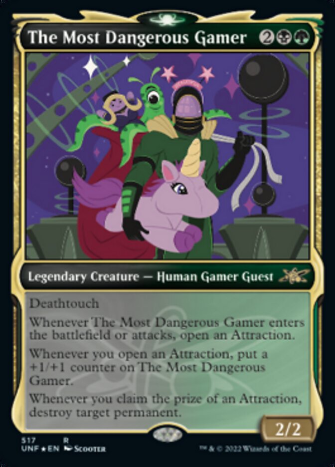 The Most Dangerous Gamer (Showcase) (Galaxy Foil) [Unfinity] | Fandemonia Ltd