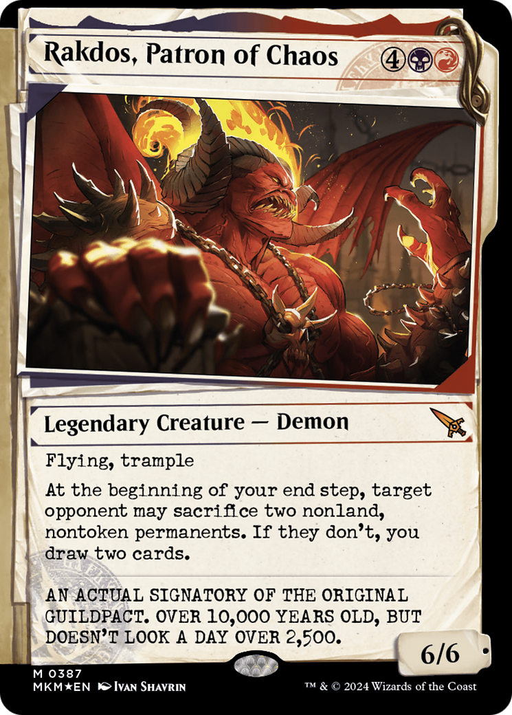 Rakdos, Patron of Chaos (Showcase) (Invisible Ink) [Murders at Karlov Manor] | Fandemonia Ltd