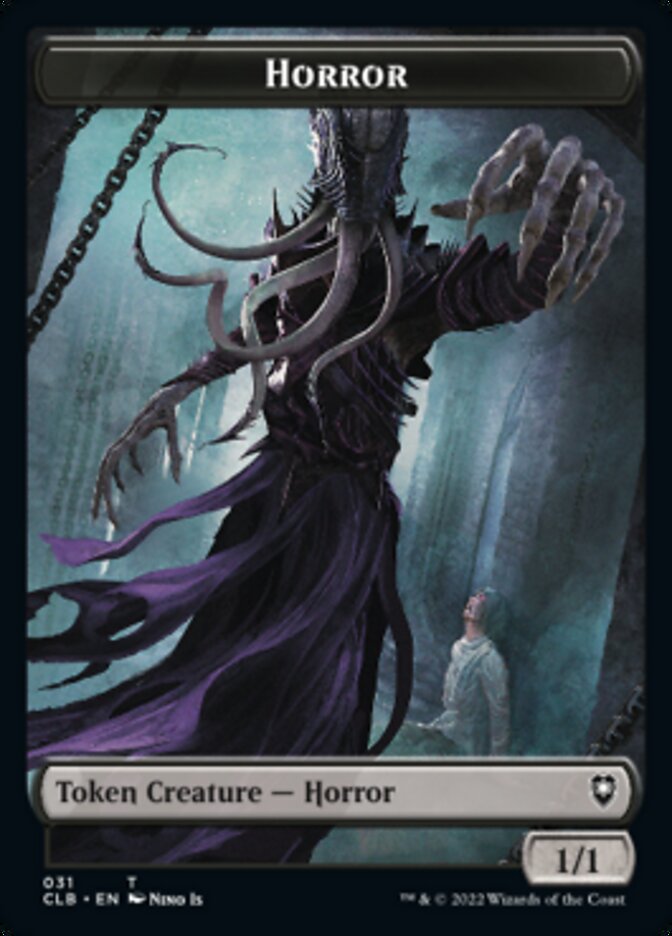 Horror // Eldrazi Horror Double-Sided Token [Commander Legends: Battle for Baldur's Gate Tokens] | Fandemonia Ltd