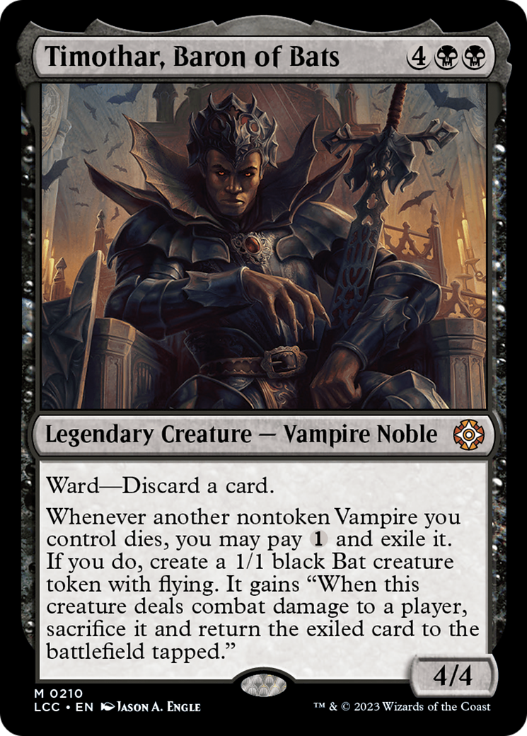 Timothar, Baron of Bats [The Lost Caverns of Ixalan Commander] | Fandemonia Ltd