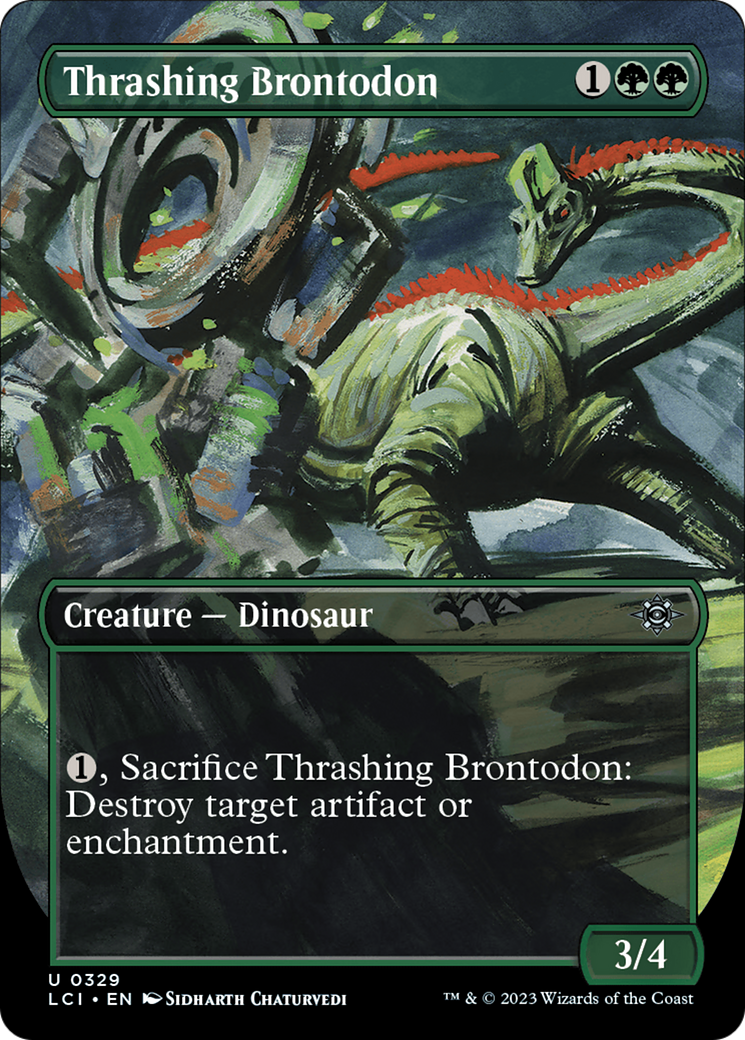 Thrashing Brontodon (Borderless) [The Lost Caverns of Ixalan] | Fandemonia Ltd