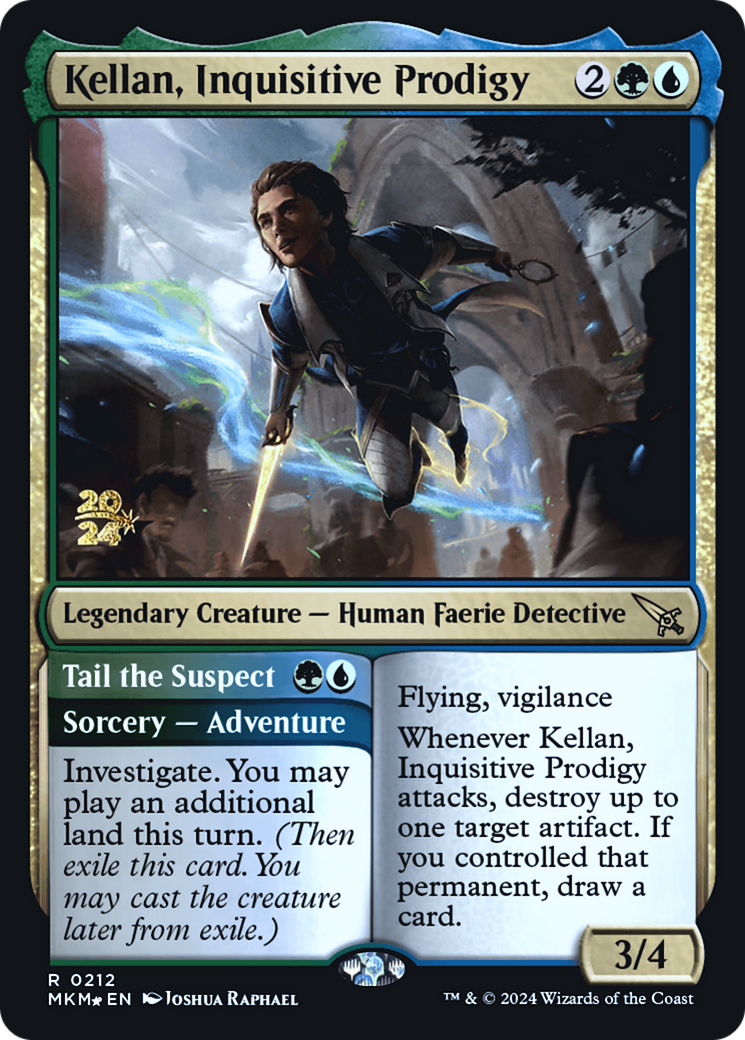 Kellan, Inquisitive Prodigy [Murders at Karlov Manor Prerelease Promos] | Fandemonia Ltd