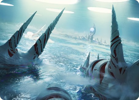 Seachrome Coast Art Card [Phyrexia: All Will Be One Art Series] | Fandemonia Ltd