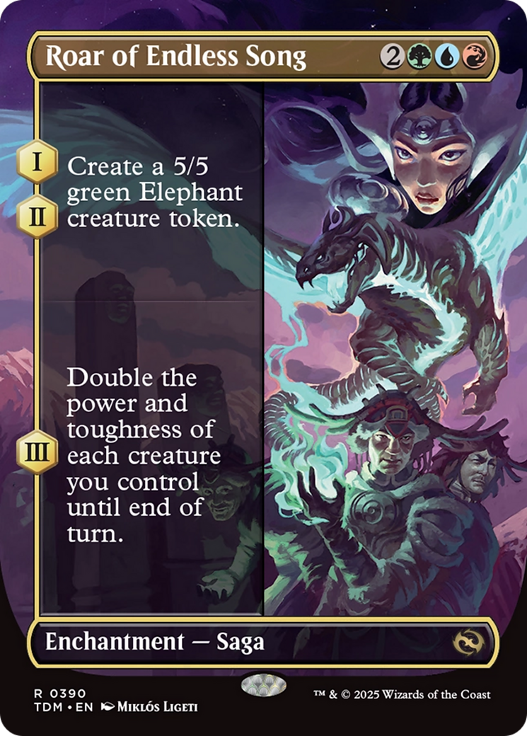 Roar of Endless Song (Borderless) [Tarkir: Dragonstorm] | Fandemonia Ltd