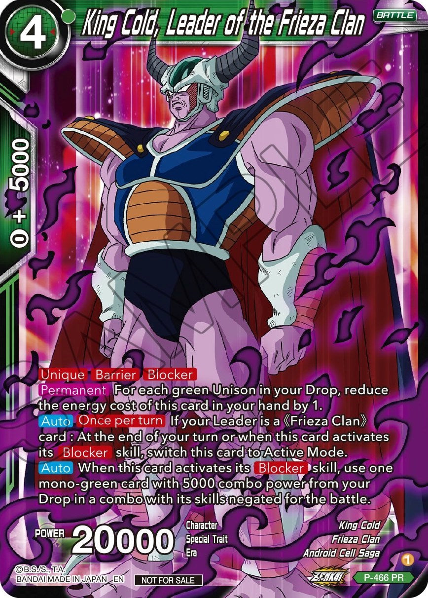 King Cold, Leader of the Frieza Clan (Z03 Dash Pack) (P-466) [Promotion Cards] | Fandemonia Ltd