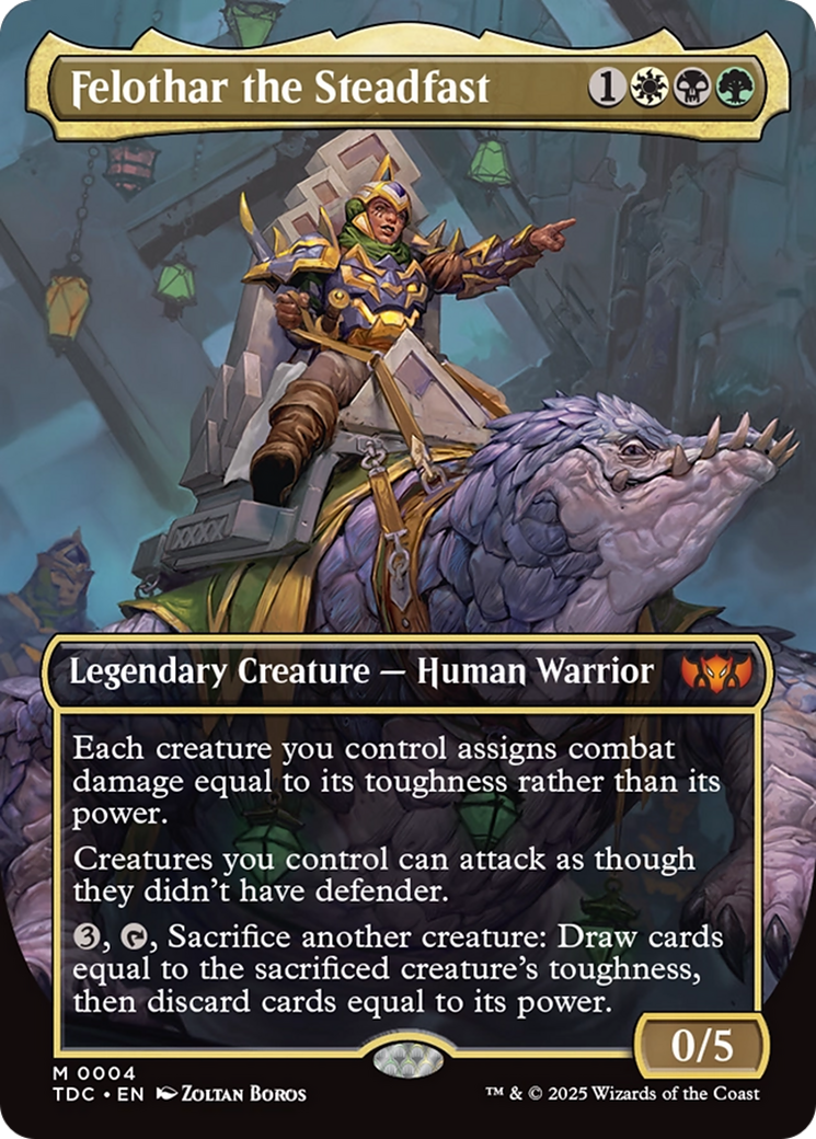 Felothar the Steadfast (Borderless) [Tarkir: Dragonstorm Commander] | Fandemonia Ltd