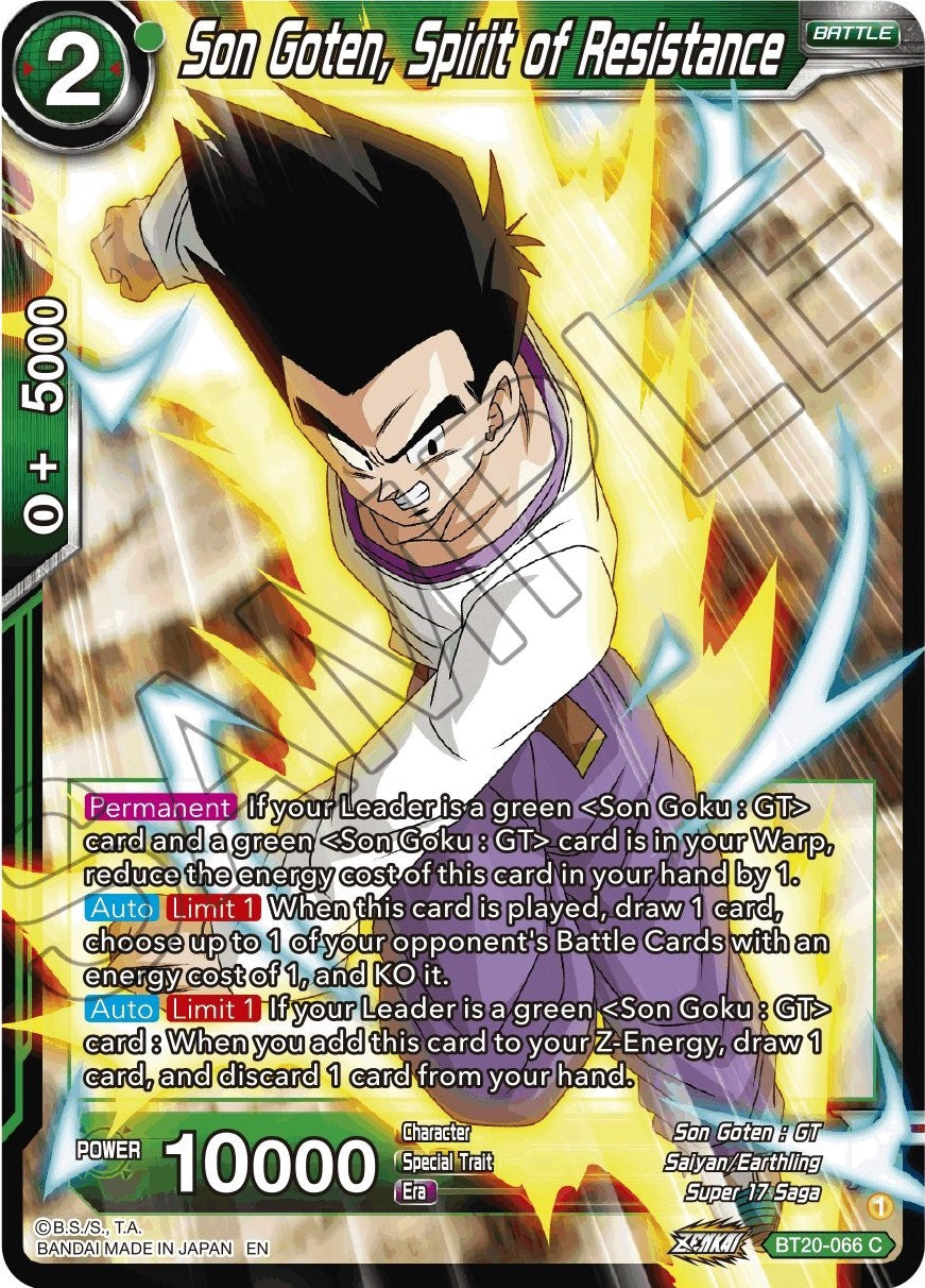 Son Goten, Spirit of Resistance (BT20-066) [Power Absorbed] | Fandemonia Ltd