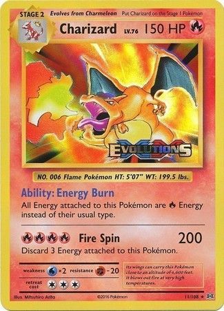 Charizard (11/108) (XY Evolutions Prerelease) [XY: Black Star Promos] | Fandemonia Ltd