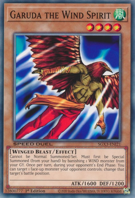 Garuda the Wind Spirit [SGX3-ENI21] Common | Fandemonia Ltd