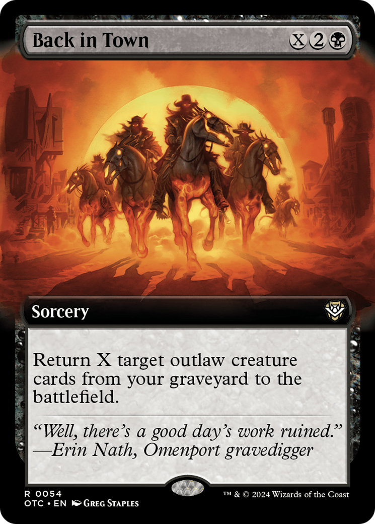 Back in Town (Extended Art) [Outlaws of Thunder Junction Commander] | Fandemonia Ltd