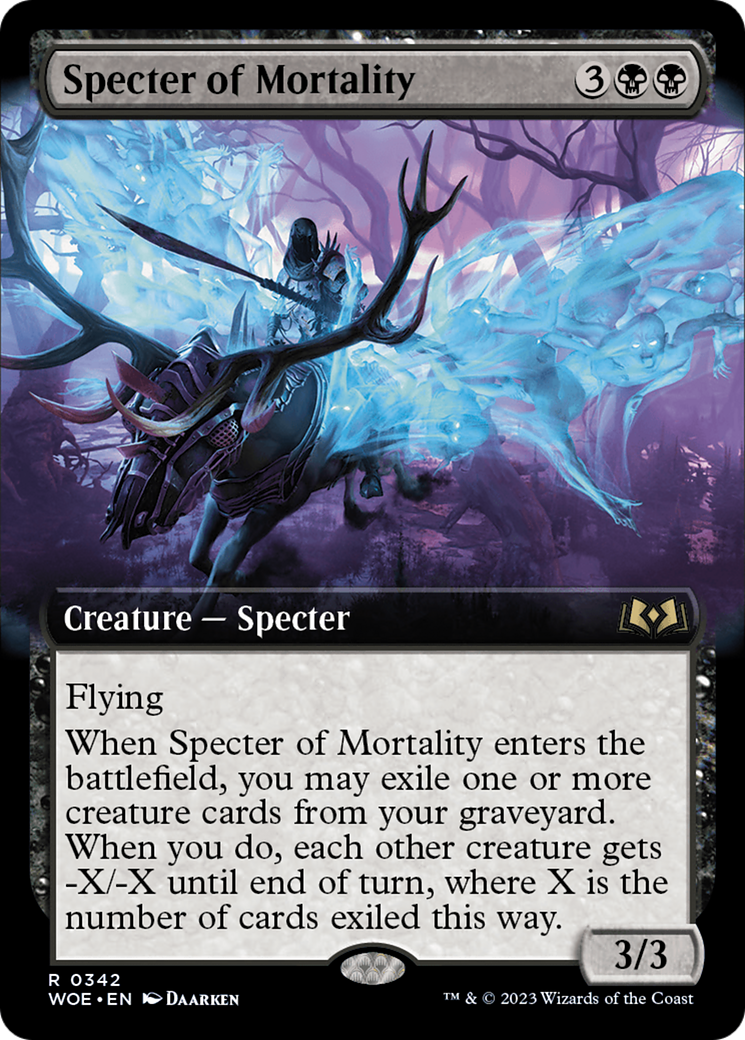 Specter of Mortality (Extended Art) [Wilds of Eldraine] | Fandemonia Ltd