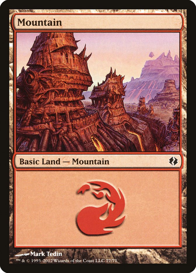 Mountain (77) [Duel Decks: Venser vs. Koth] | Fandemonia Ltd