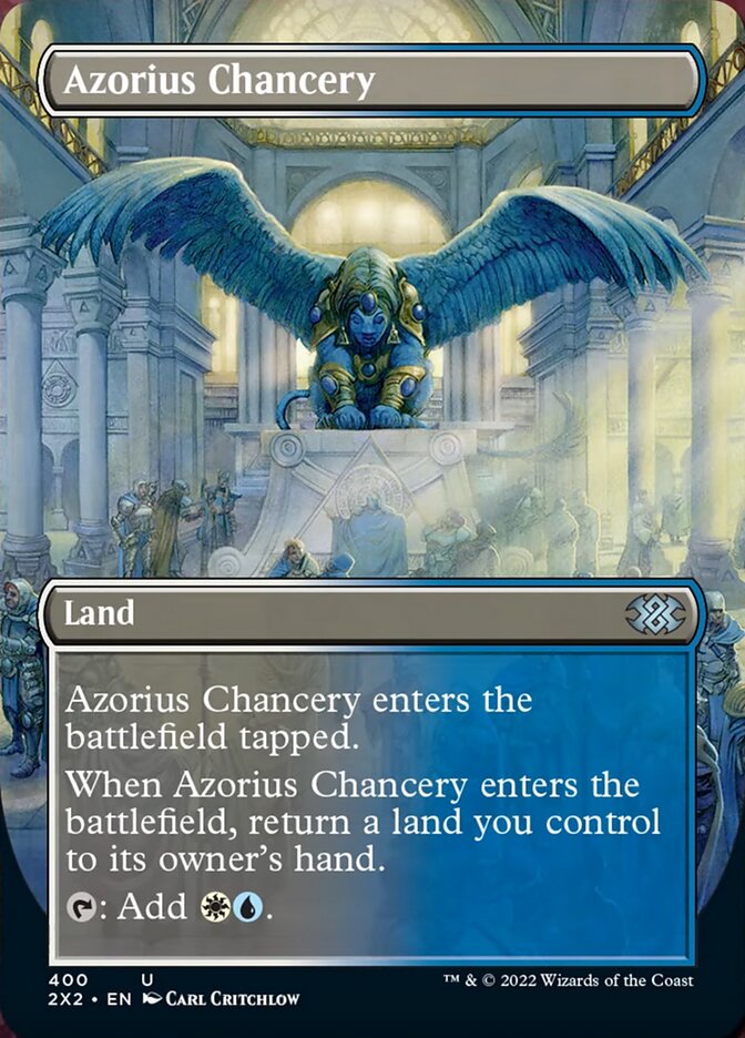 Azorius Chancery (Borderless Alternate Art) [Double Masters 2022] | Fandemonia Ltd