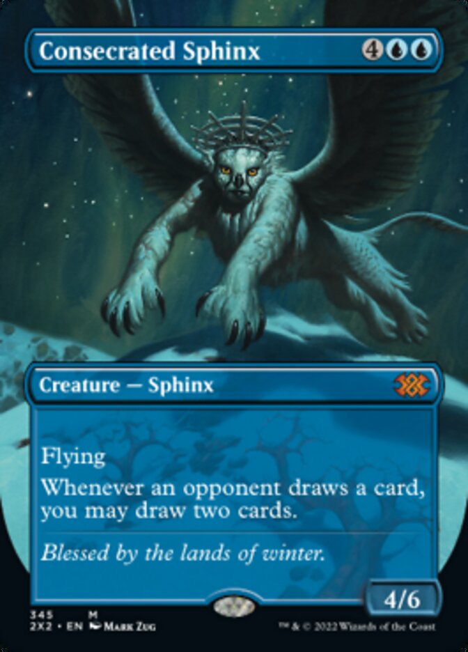 Consecrated Sphinx (Borderless Alternate Art) [Double Masters 2022] | Fandemonia Ltd