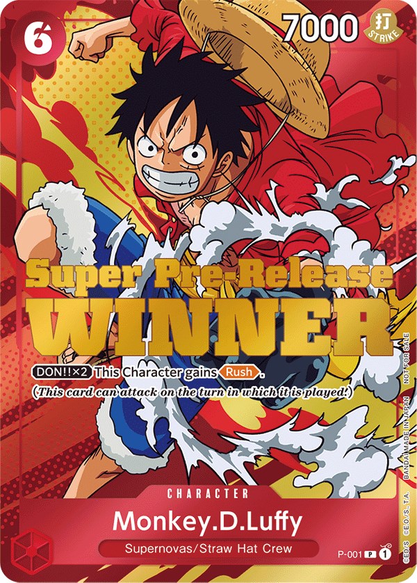 Monkey.D.Luffy (Super Pre-Release) [Winner] [One Piece Promotion Cards] | Fandemonia Ltd