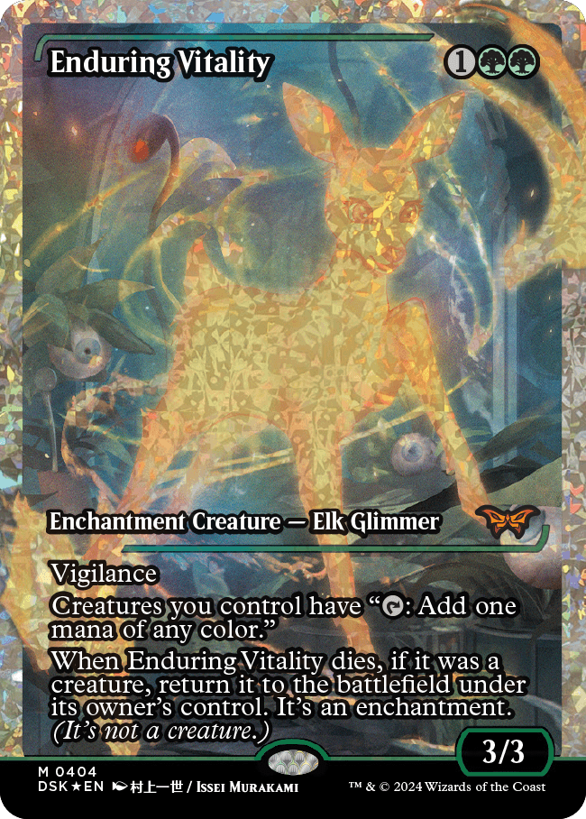 Enduring Vitality (Japan Showcase Fracture Foil) [Duskmourn: House of Horror] | Fandemonia Ltd