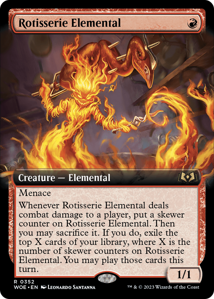 Rotisserie Elemental (Extended Art) [Wilds of Eldraine] | Fandemonia Ltd